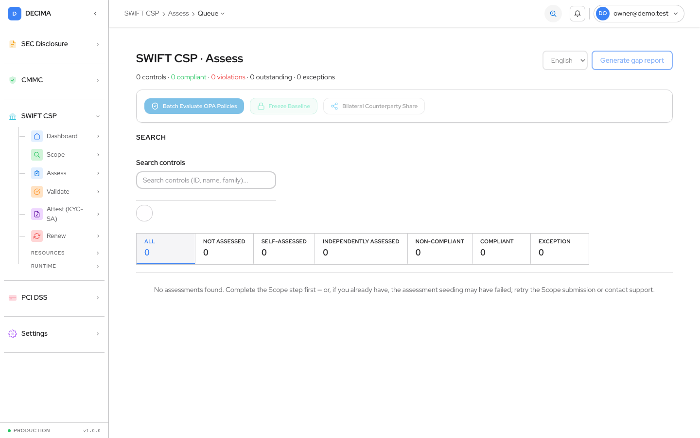 Step 3 — Evidence, as shown in DECIMA