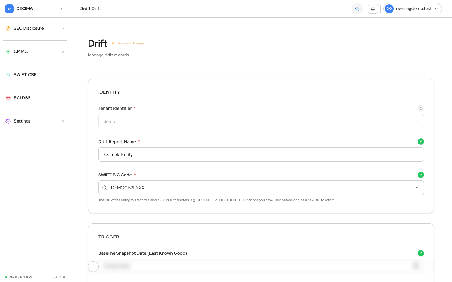 Step 1 — Identity, as shown in DECIMA