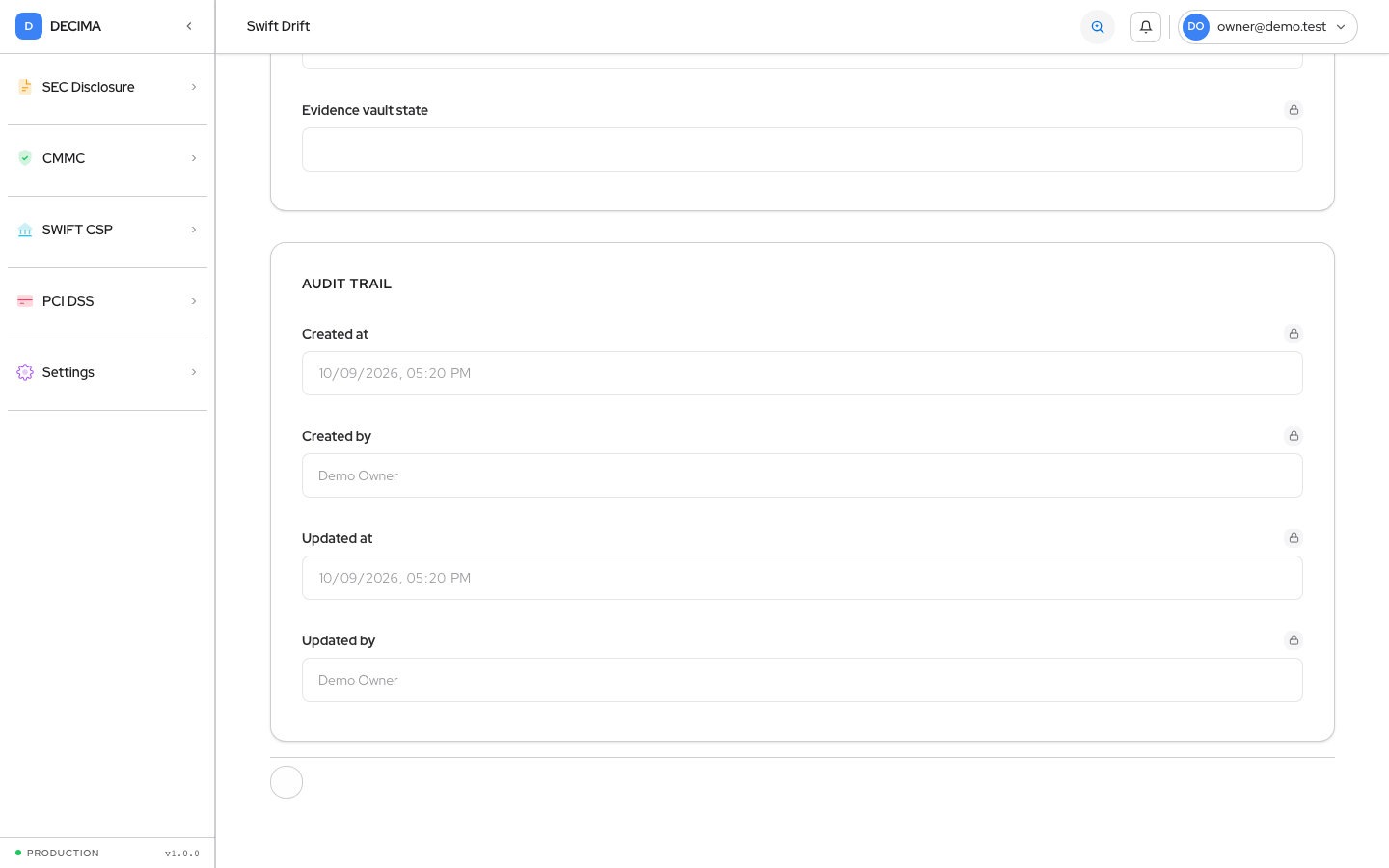Step 8 — Audit, as shown in DECIMA