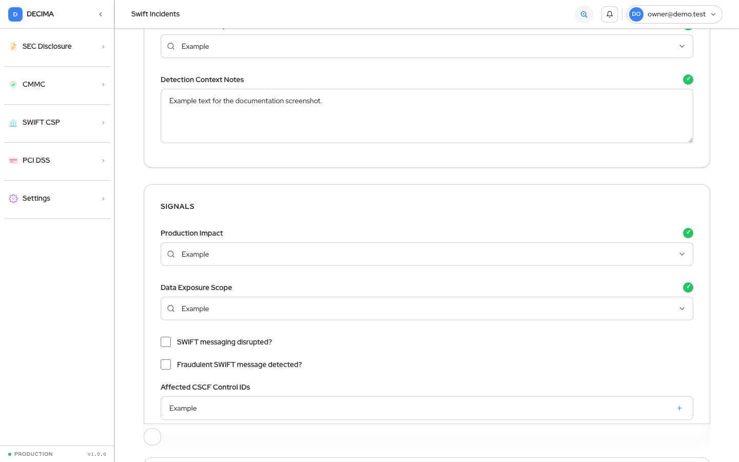 Step 3 — Notification, as shown in DECIMA