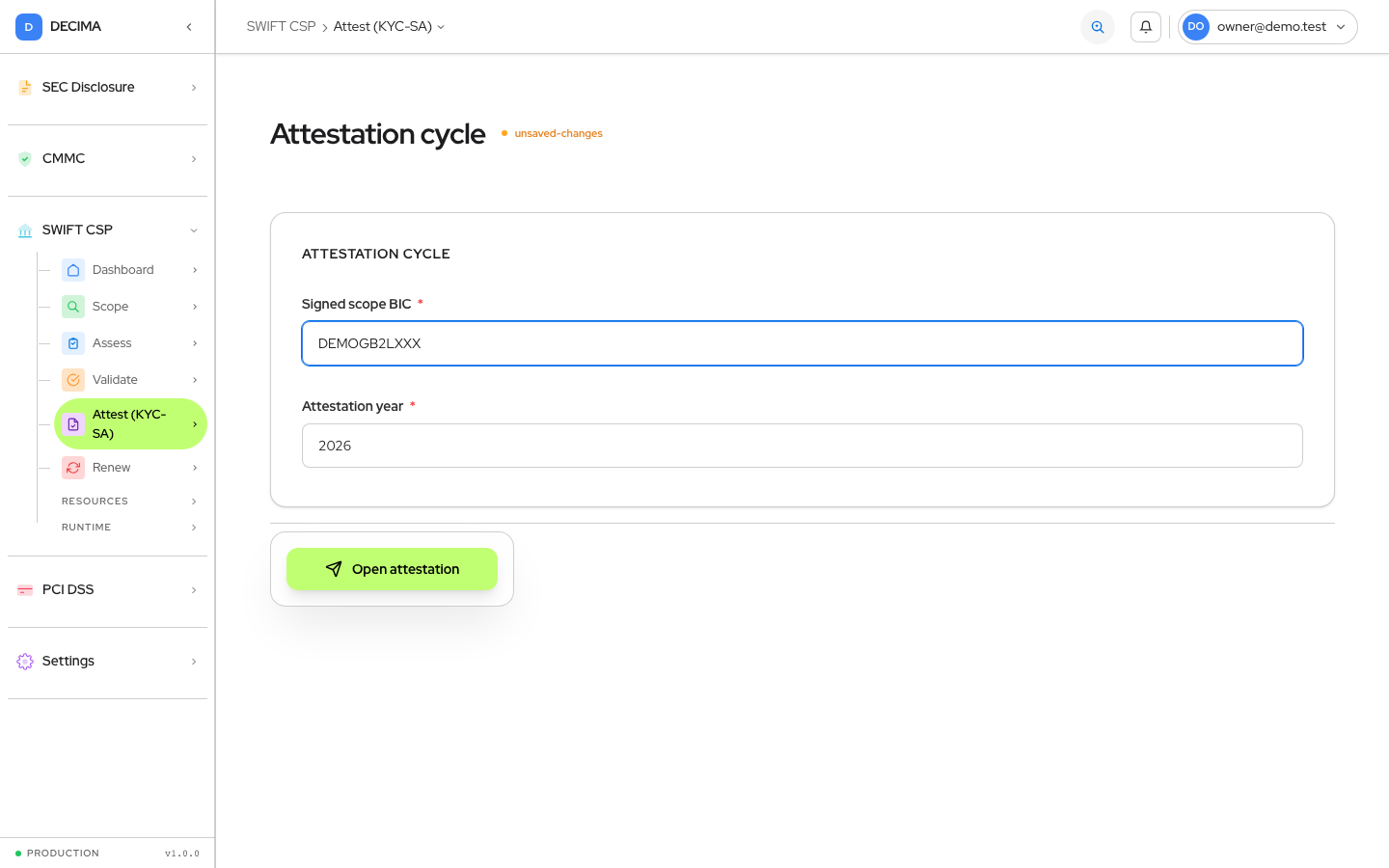 Step 6 — Evidence, as shown in DECIMA