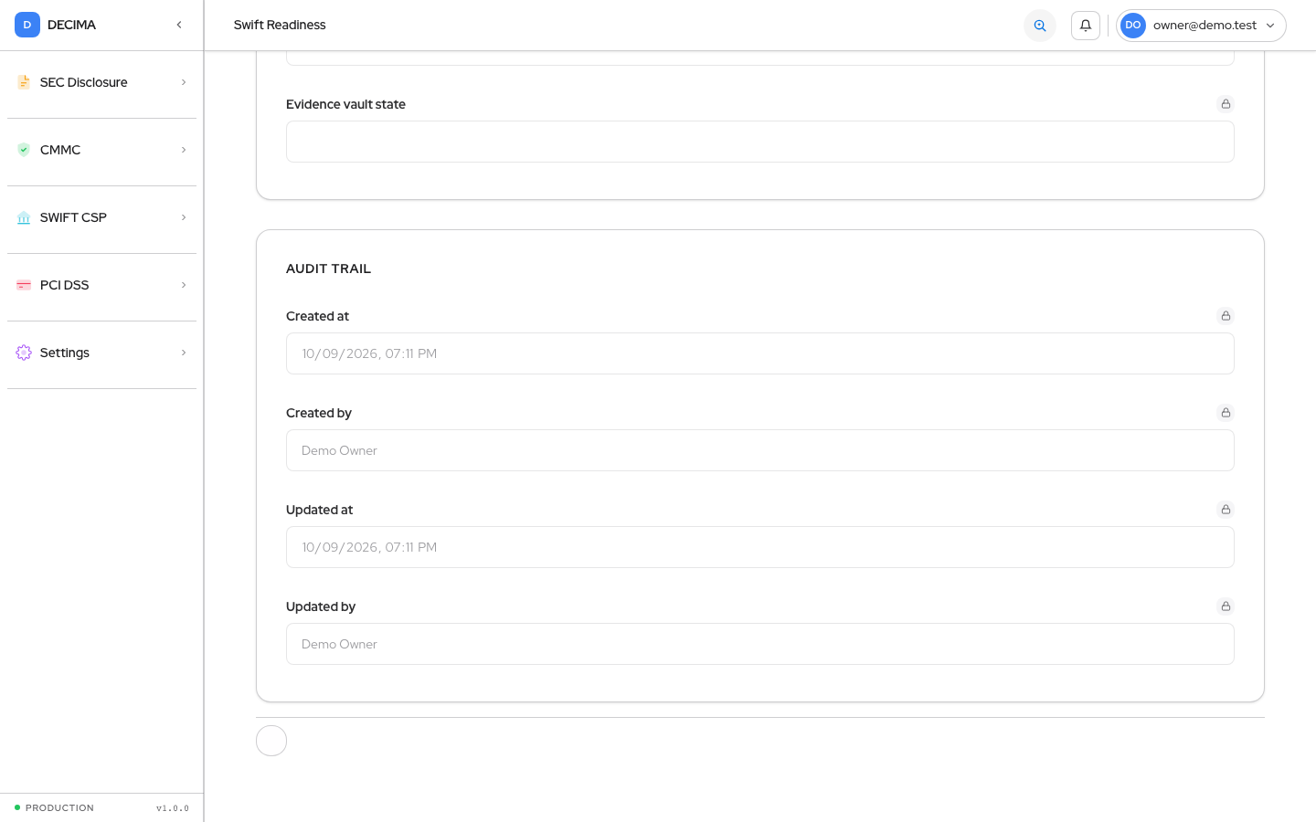 Step 9 — Audit, as shown in DECIMA