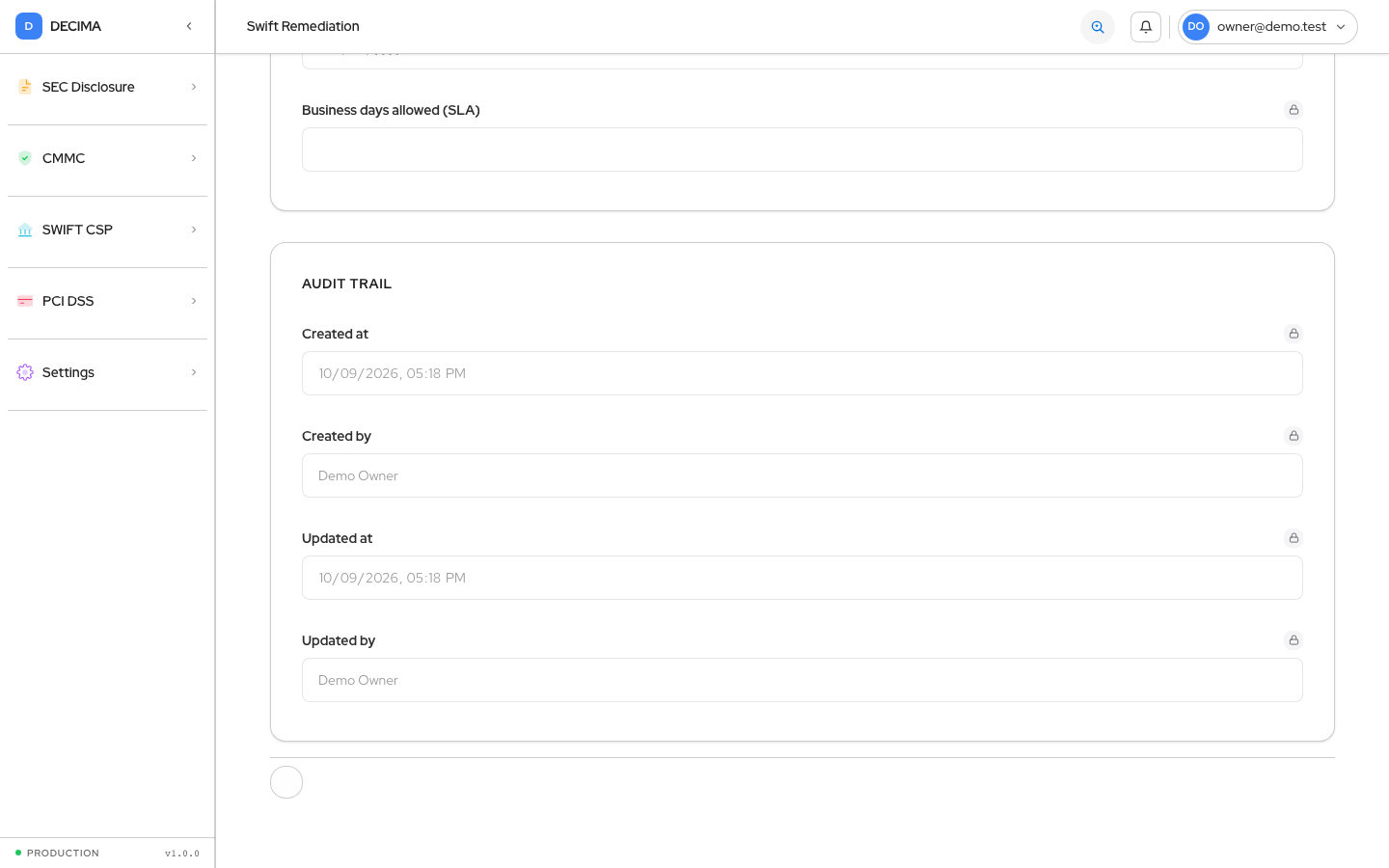 Step 9 — Audit, as shown in DECIMA